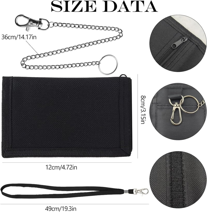 RFID Geldbörse mit Kette und Lanyard für Kinder und Teenager