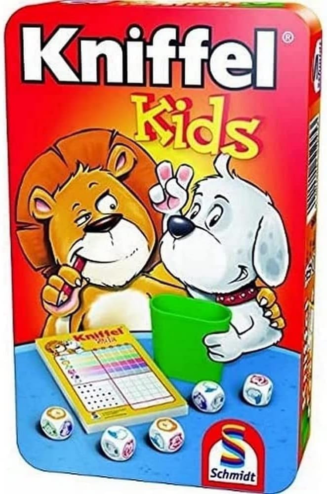 Kniffel Kids in Metalldose – Klassisches Spiel für Kinder