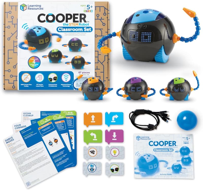Klassenset STEM-Roboter Cooper - Bildschirmfreies Programmieren für Grundschüler ab 5 Jahren