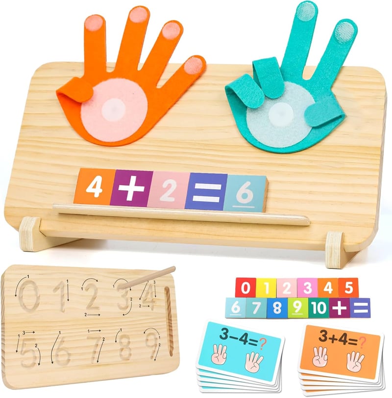 Pädagogisches Holz-Lernspiel für Mathe ab 4 Jahren, Geschenk für Kinder