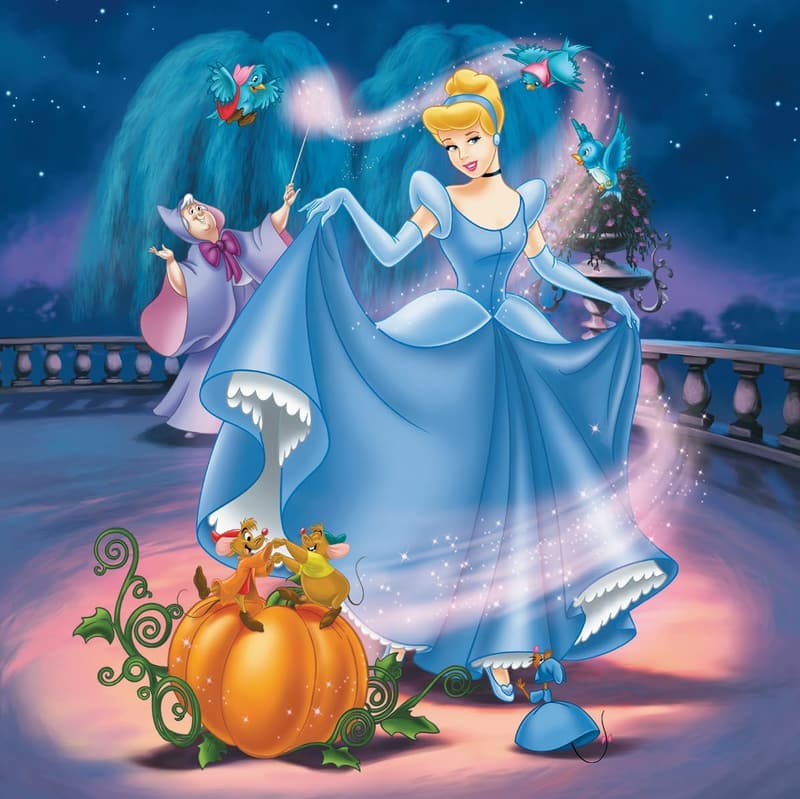 Disney-Puzzle für Kinder ab 5 Jahren - Schneewittchen, Aschenputtel, Arielle, 3x49 Teile