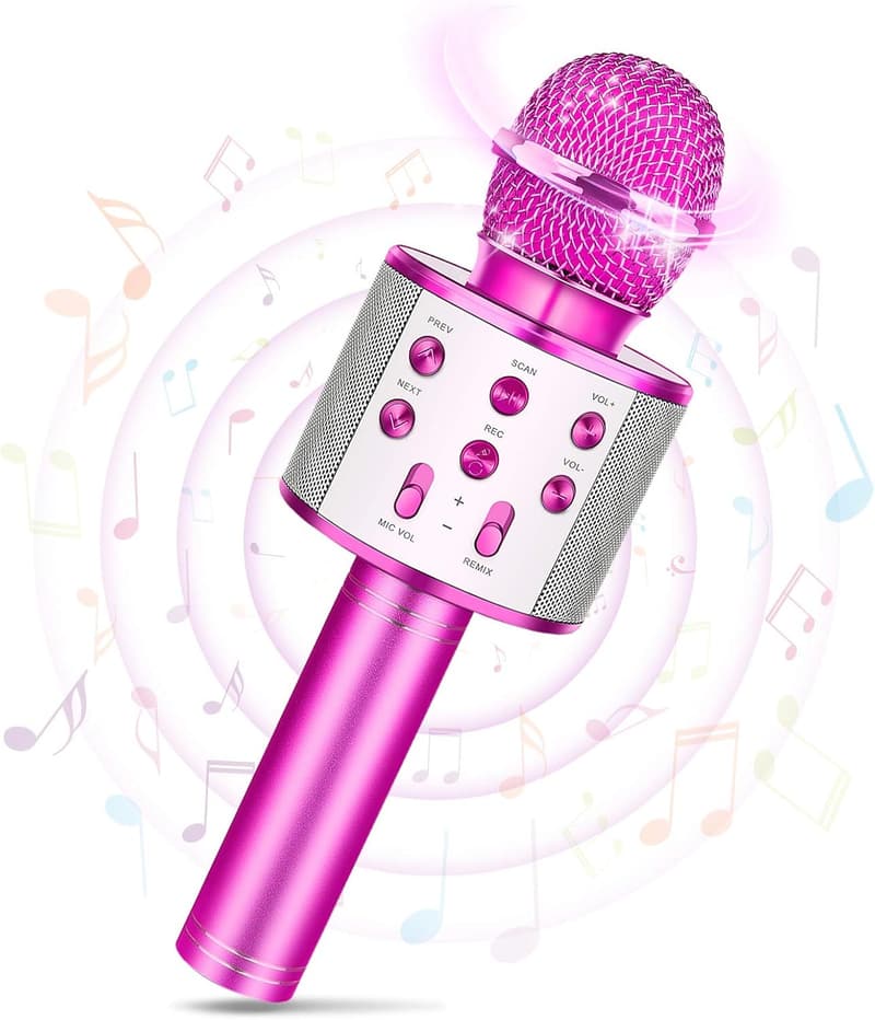 Kabelloses Bluetooth-Karaoke-Mikrofon für Mädchen (3-12 Jahre)