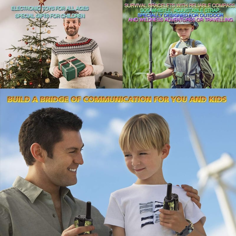 Walkie Talkies für Kinder 4-12 Jahre - 8 Kanal mit LCD, ideal für Abenteuer und Camping