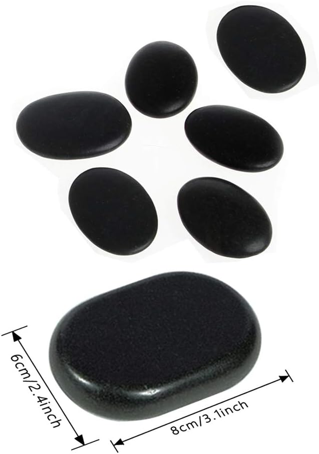 Massagesteine aus Basalt – 6 große Hot Stones für Wellness und Spa