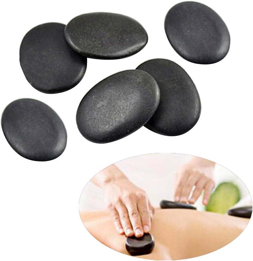 Massagesteine aus Basalt – 6 große Hot Stones für Wellness und Spa