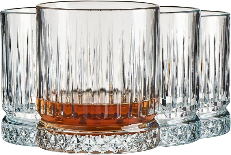 Elysia Whiskeyglas Set – 4 Kristallklare Tumbler, 355cc, ideal für Männer