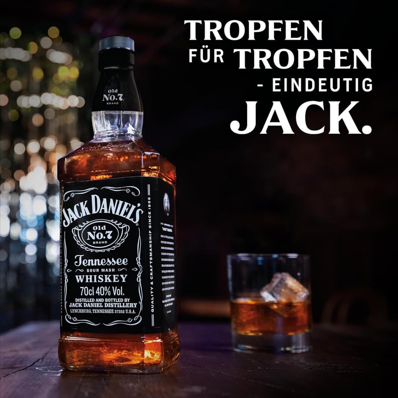 Jack Daniel's Old No. 7 - Tennessee Whiskey 0,7L mit Eichenholz-Note