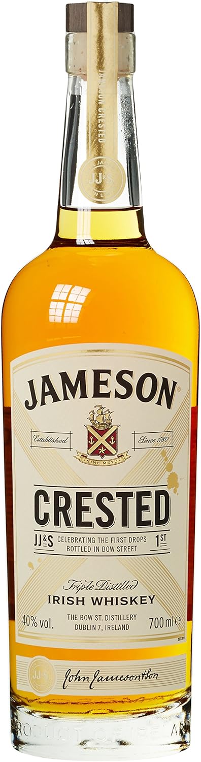 Jameson Crested Ten Irish Whiskey, milder Blended Whiskey, 700 ml