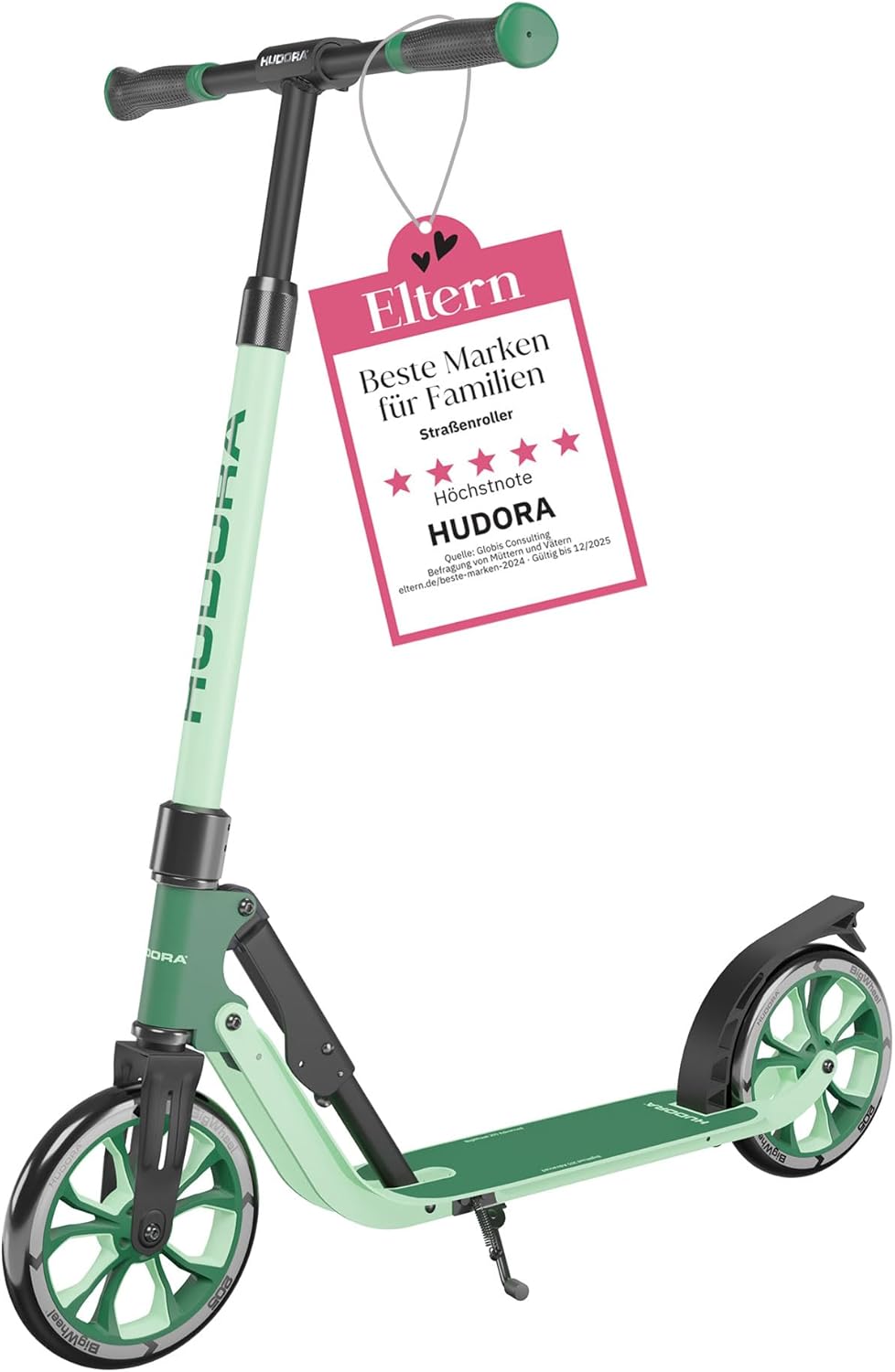 HUDORA BigWheel® 205 Scooter - Höhenverstellbarer Aluminium-Roller bis 100kg