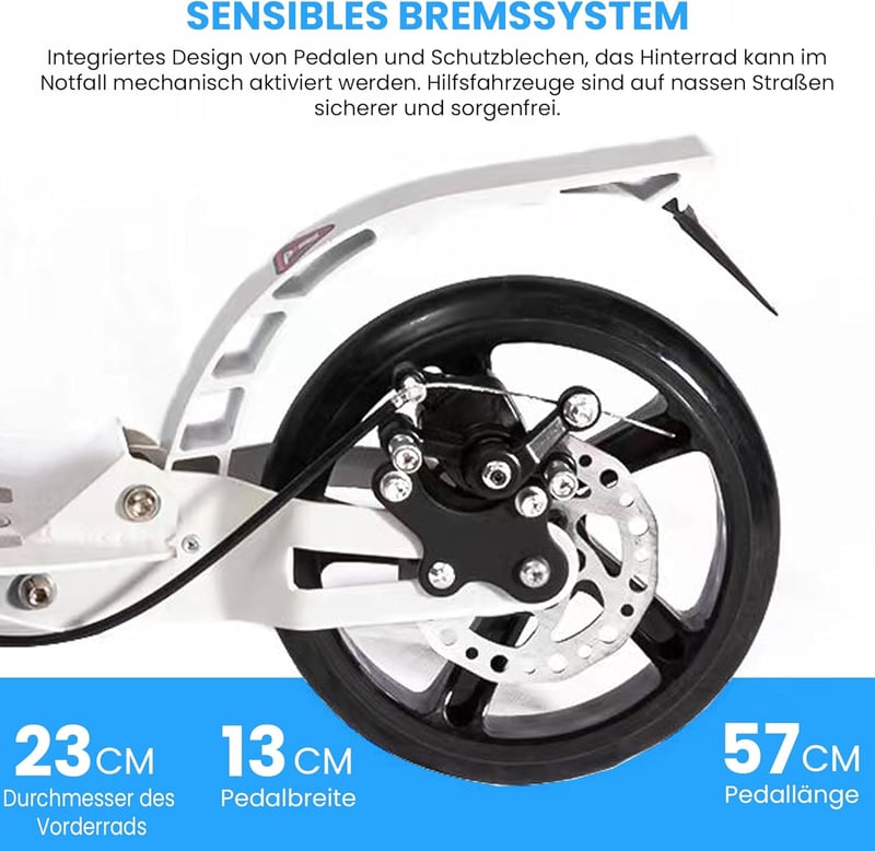 Stabiler Aluminium Tretroller für Erwachsene - Zusammenklappbar & Höhenverstellbar