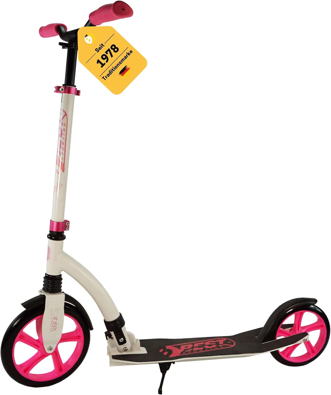 Klappbarer Alu-Scooter für Erwachsene und Kinder mit 250 mm Rollen