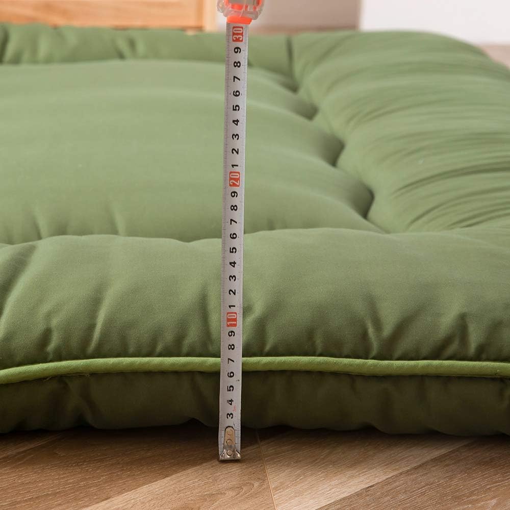 Futon Klappmatratze für Gäste, gepolstert, 150x200 cm, grün