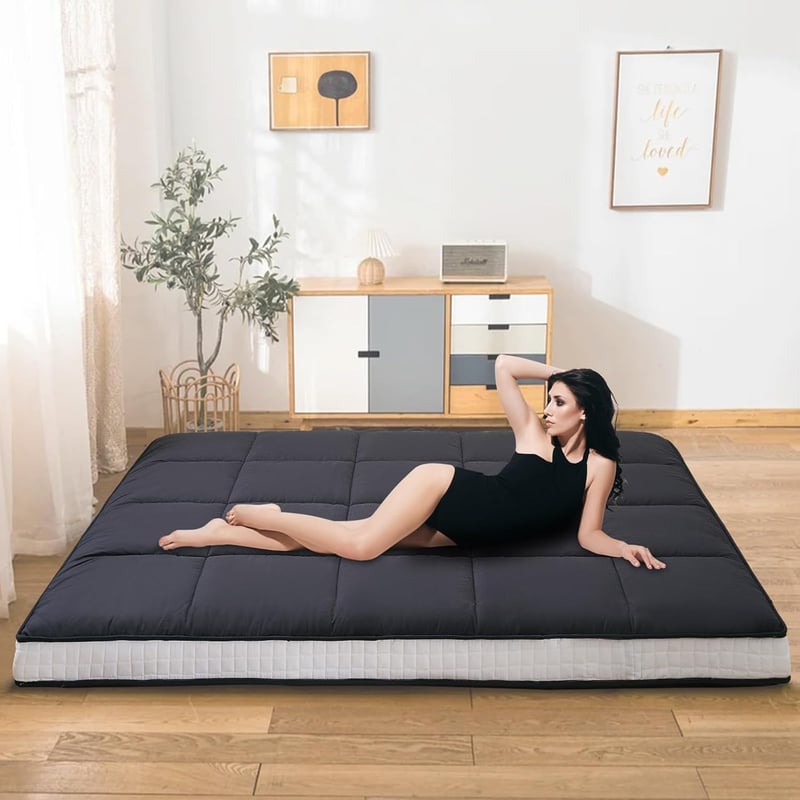 Faltbare Futonmatratze 100 x 200 cm, 10 cm dick, für Gäste und Camping