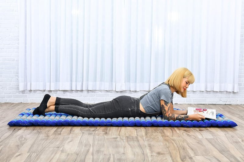 Faltbare Tatami-Matratze mit Kapok-Füllung für Gäste und Camping, Blau