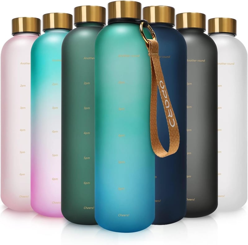 Auslaufsichere Tritan Trinkflasche 1L, BPA-frei, für Sport und Fitness