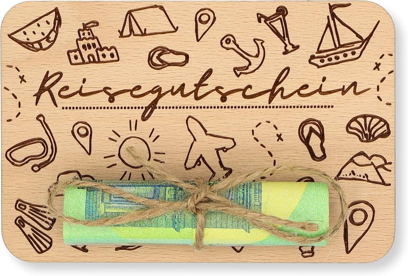 Reisegutschein-Verpackung für Geldgeschenke – ZUKLA® 12 x 8 cm