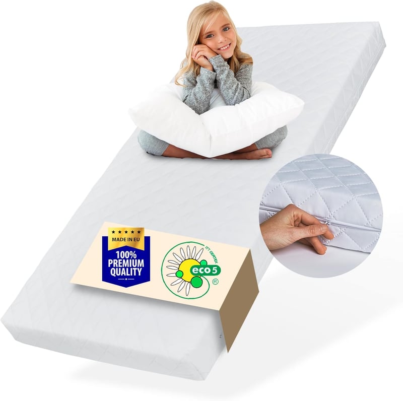 Babymatratze 120x200 cm mit waschbarem Bezug und eco5-Zertifizierung