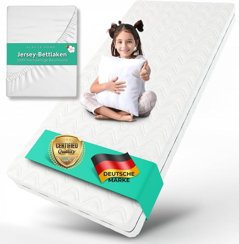 Kindermatratze 90x200 cm aus CertiPUR-zertifiziertem Kaltschaum