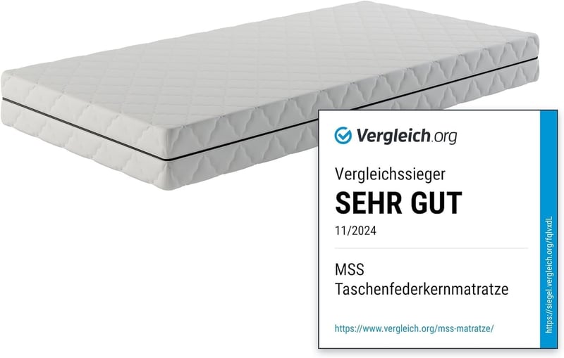 7-Zonen Federkernmatratze 120x200 cm für Erwachsene und Kinder, Härtegrad H3