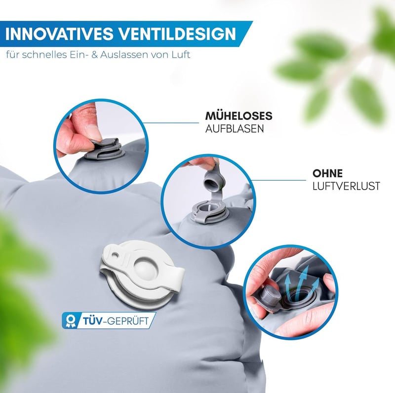 NORDMUT® Ultraleichte Isomatte für Camping mit Reparaturset
