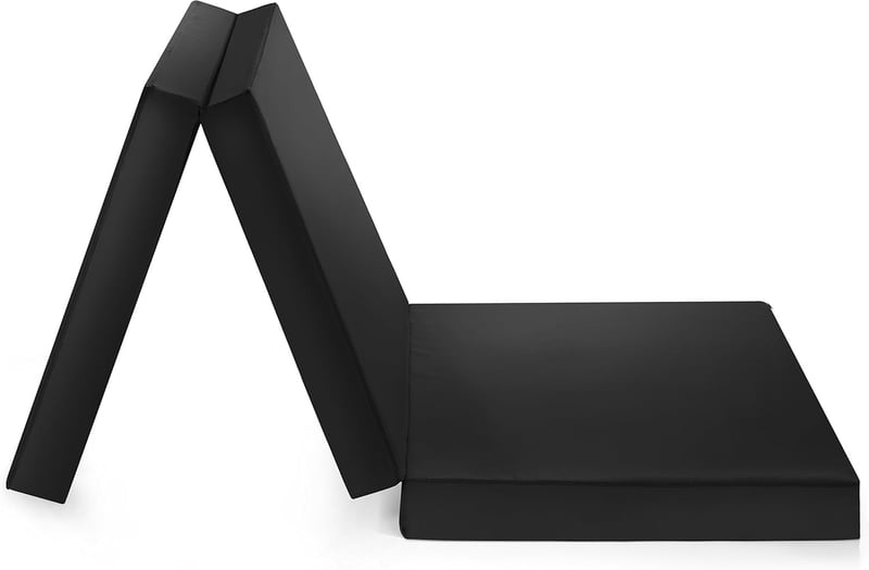 Faltbare Gästematratze 196x65x8,5 cm, schwarz, Öko-Tex zertifiziert