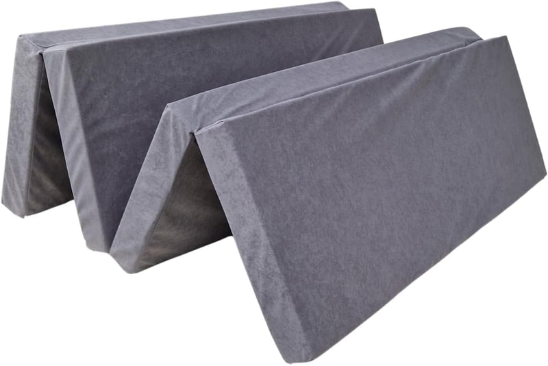 Faltmatratze 180 x 120 cm mit Schaumstoffkern und abnehmbarem Bezug