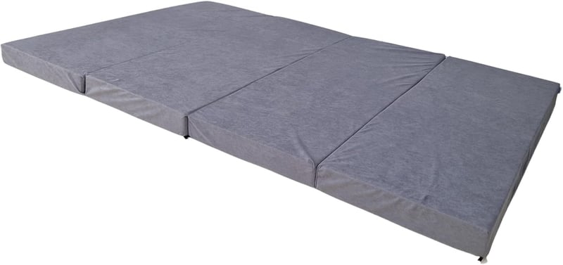 Faltmatratze 180 x 120 cm mit Schaumstoffkern und abnehmbarem Bezug