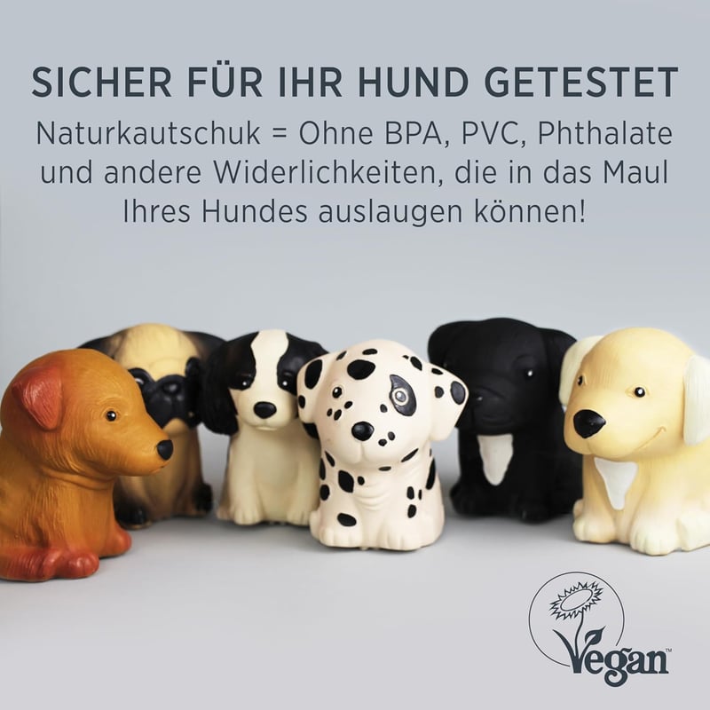 Hundekauspielzeug aus Naturkautschuk für Französische Bulldoggen – lindert Zahnfleischschmerzen