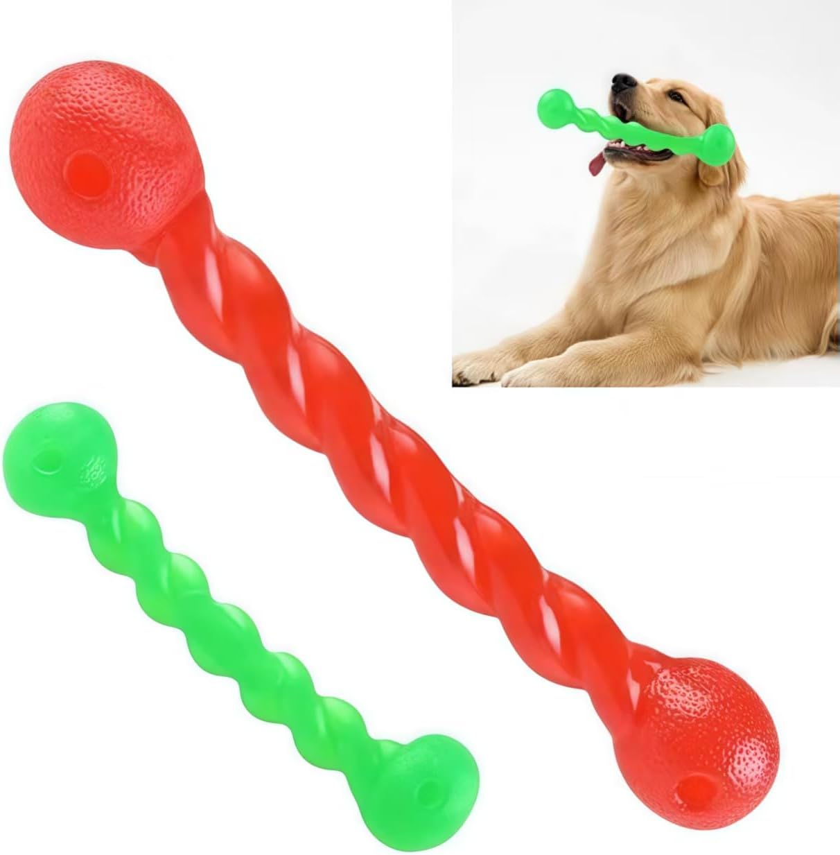 Kauspielzeug für Hunde – 2-teiliges Gummiset zur Zahnpflege