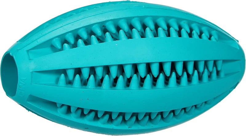 Trixie Denta Fun Rugbyball aus Naturgummi, mintfrisch, 11 cm