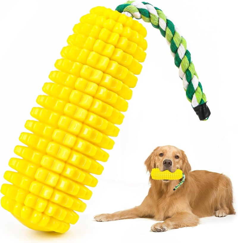 Unzerstörbares Kauspielzeug aus Gummi für Hunde, quietschend