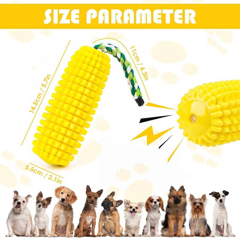 Unzerstörbares Kauspielzeug aus Gummi für Hunde, quietschend