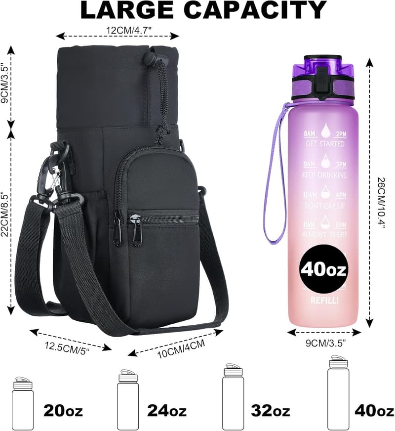 Tragbare Isolierte Wasserflaschen-Tasche mit Schultergurt für Camping und Wandern