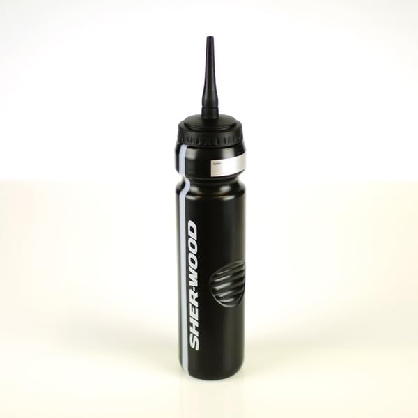 Sherwood Trinkflasche 1,0 L mit Trinkhalm - Schwarz