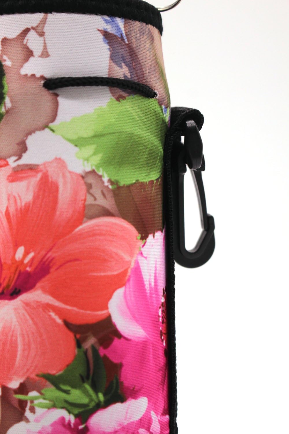 Isolierte Neopren-Tragetasche für Wasserflaschen 0,6 l/0,75 l, Blumenmuster
