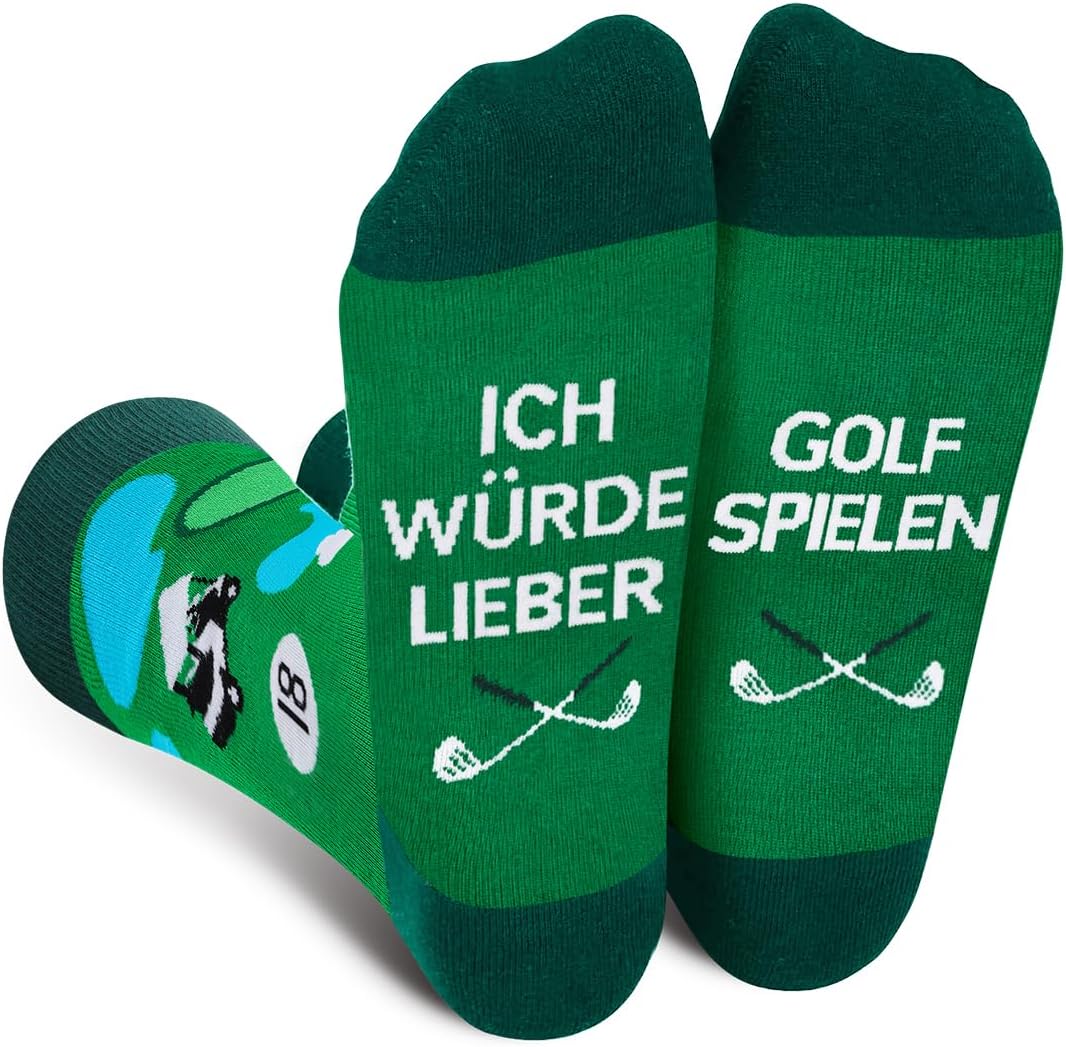 Lustige Socken für Männer - I'D RATHER BE Geschenkidee Weihnachten