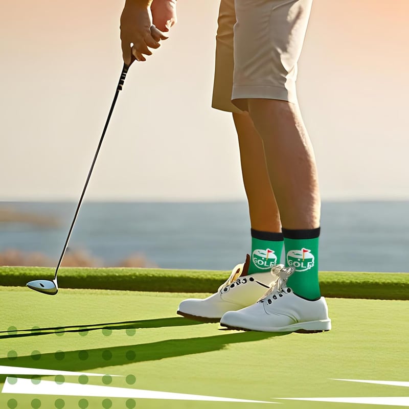 Lustige Golfsocken mit Schlüsselanhänger und Grußkarte für Männer