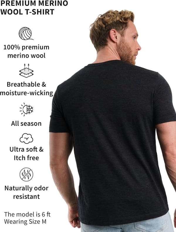 Merino Sporthemden für Herren - 100% Merino Kurzarmshirts