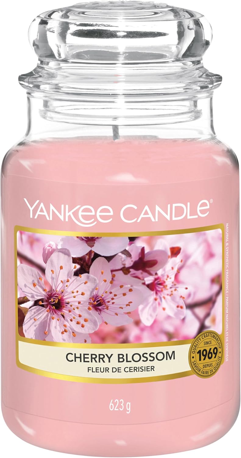Yankee Candle Duftkerze Cherry Blossom | 150 Stunden Brenndauer | Geschenk für Frauen