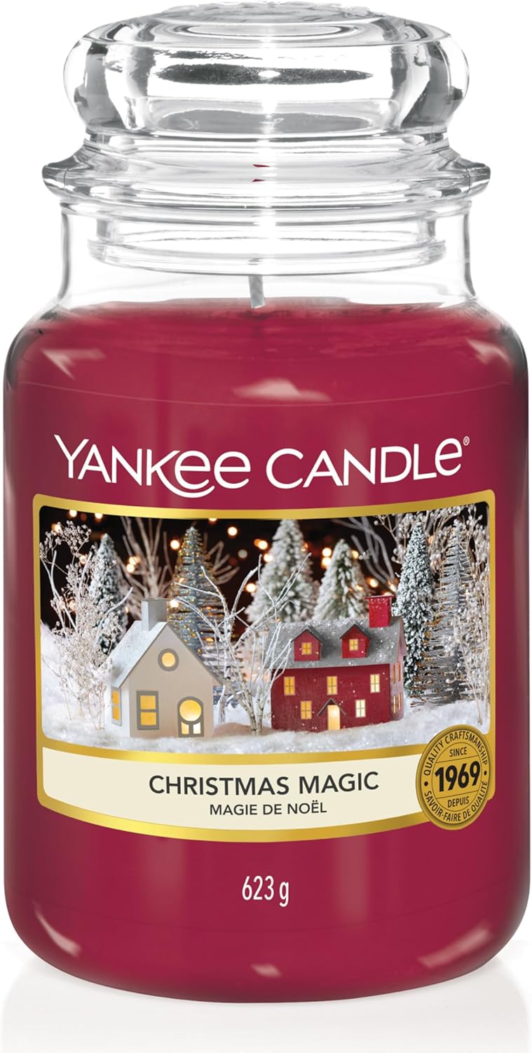 Yankee Candle Weihnachtsduftkerze im Glas (groß) | 150 Stunden Brenndauer