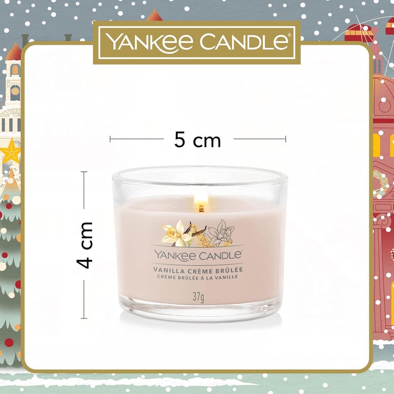 Yankee Candle Weihnachtsduftkerzen-Set | 3 Mini-Votivkerzen aus Sojawachs