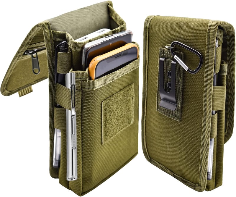 Taktische Gürtel Handyhalterung für Männer – große Pouch (Armeegrün)