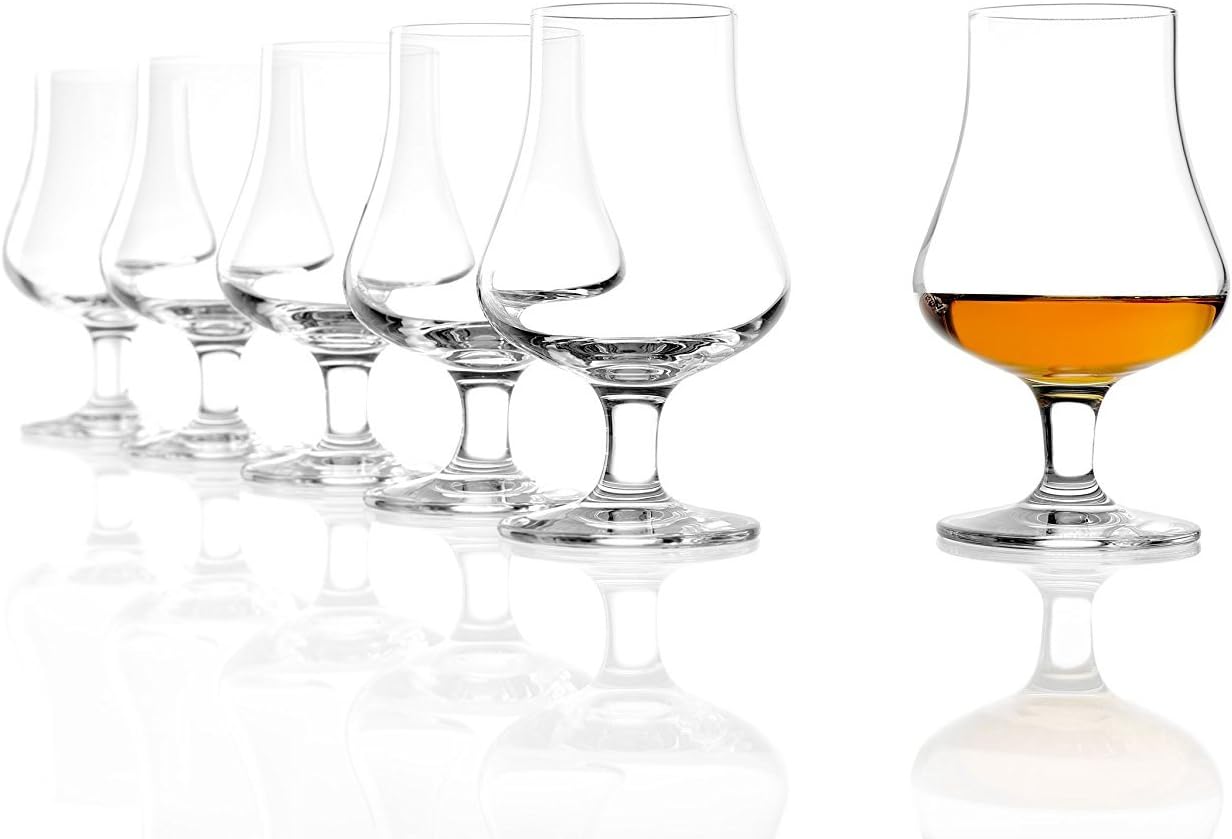 Stölzle Lausitz Whisky Gläser 6er Set aus bleifreiem Kristallglas, 194 ml