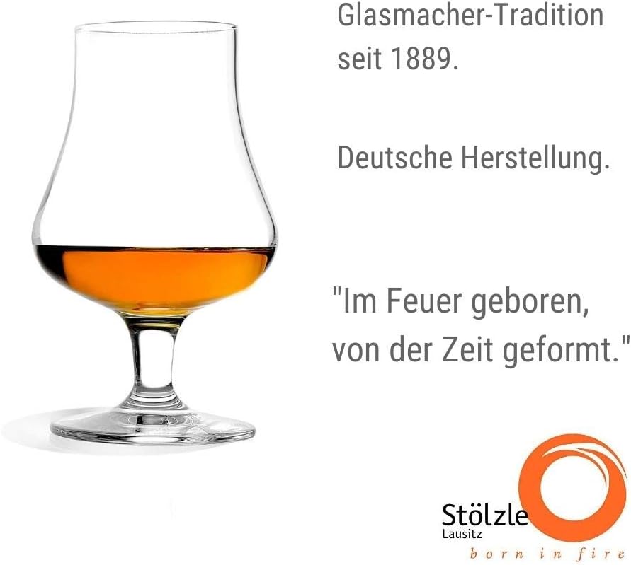 Stölzle Lausitz Whisky Gläser 6er Set aus bleifreiem Kristallglas, 194 ml