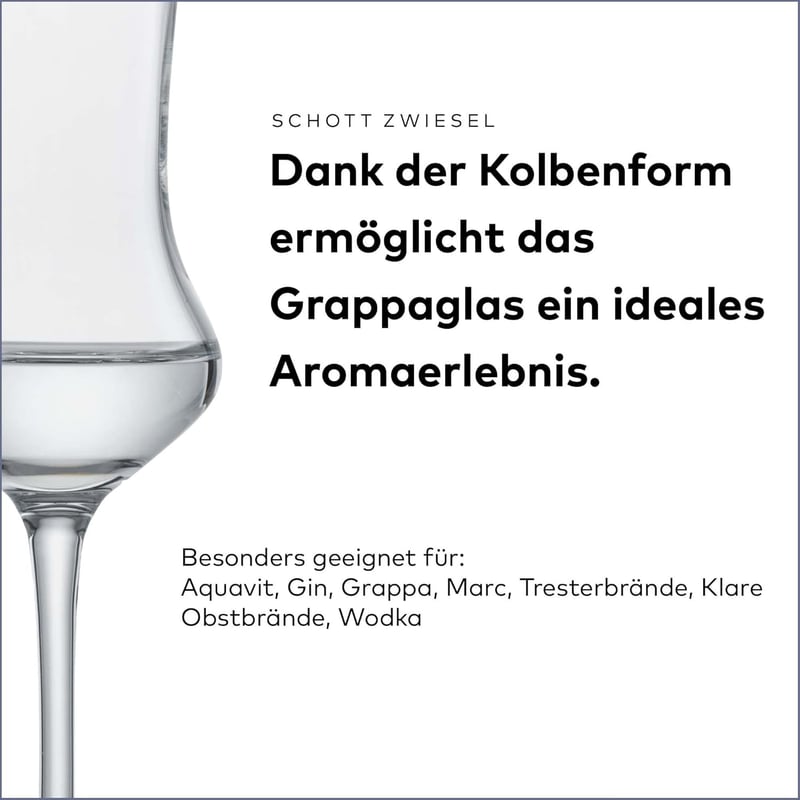 Grappaglas Set (6 Stück) aus Tritan-Kristall, spülmaschinenfest
