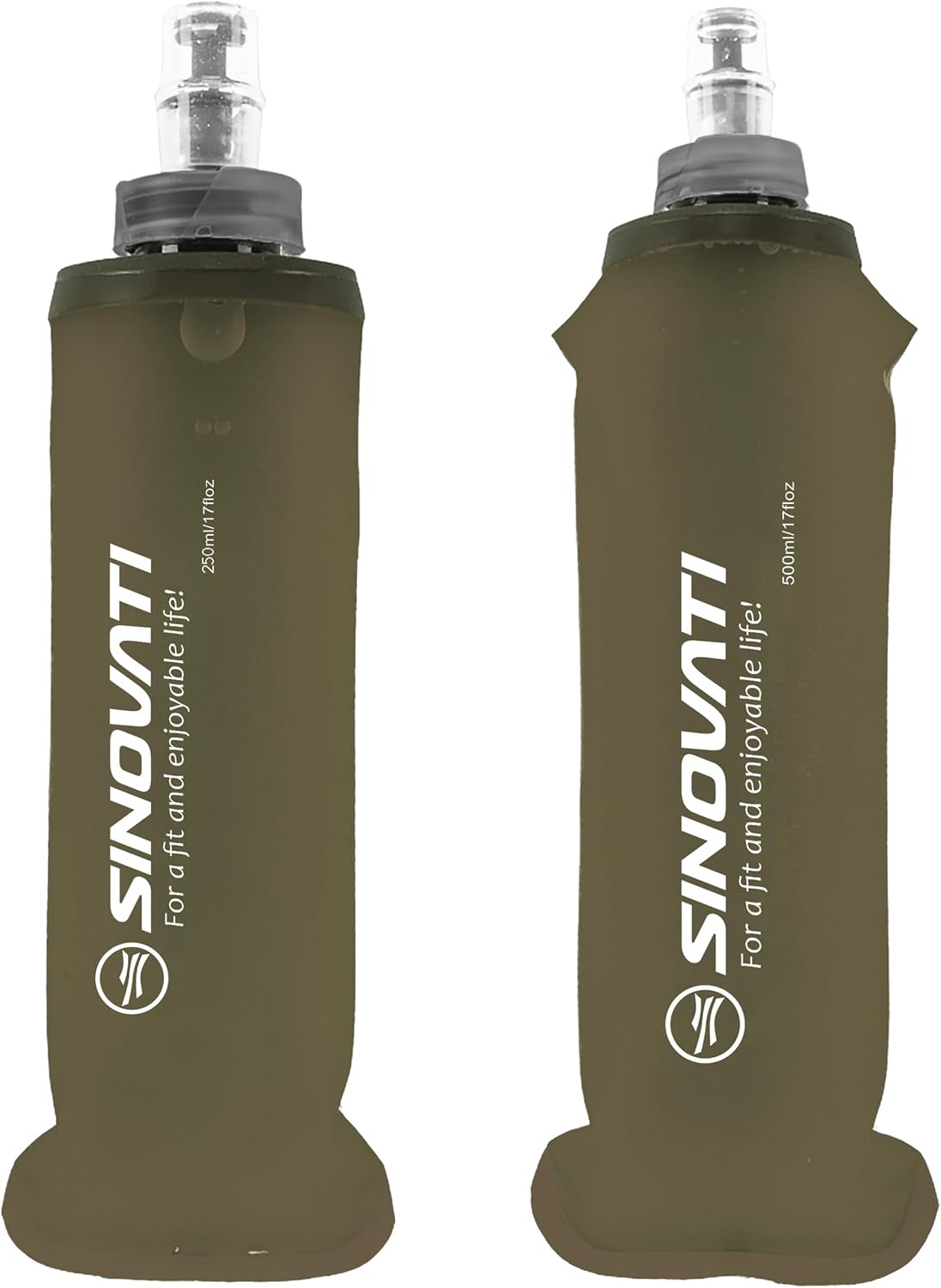 Faltbare BPA-freie Trinkflasche für Sport und Outdoor, 250ml + 500ml