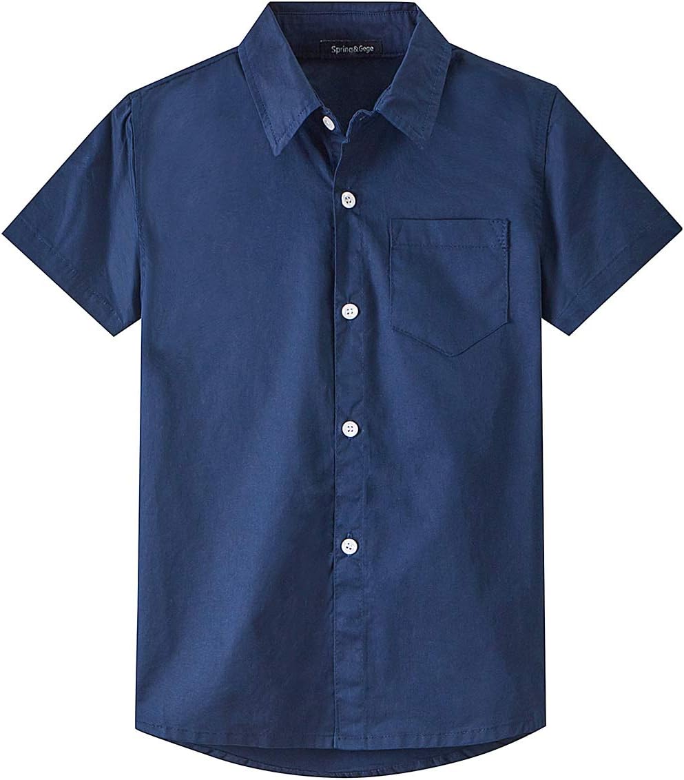 Einfarbiges Baumwoll-Kurzarmshirt für Jungen (3-14 Jahre)