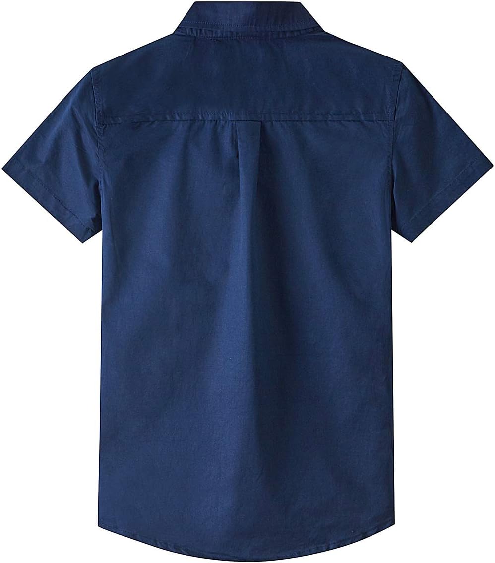 Einfarbiges Baumwoll-Kurzarmshirt für Jungen (3-14 Jahre)
