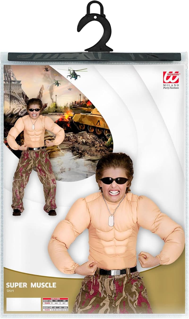 Muskelshirt für Kinder – Superhelden-Design für Fasching