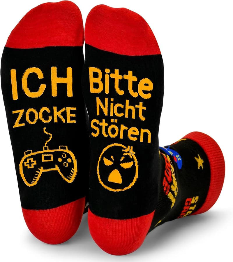 Lustige Gaming Socken mit Spruch 